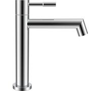 Robinet d'eau froide, mitigeur de salle de bains chromé, mitigeur de salle de bains à une poignée avec bec amovible, bec économiseur d'eau, hauteur 113 mm, installation facile, acier inoxydable