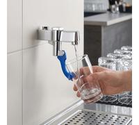 Robinet d'eau potable mural à bouton poussoir distributeur en cuivre pour café, bar, restaurant, installation cachée, acier inoxydable et laiton