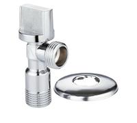Robinet d'équerre 3/4" pour machine à laver et évier - Robinet sous évier en laiton 90° pour salle de bain, cuisine, bar, installation domestique - Vanne d'arrêt robuste et compacte 681439