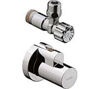 Robinet d'équerre Hansgrohe AXOR 51307330 avec tiroir, sortie G 3/8, chrome noir poli