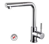 Aqvazone Cadre d'évier AQVAKITCHEN – Robinet basse pression avec douche vaisselle chrome
