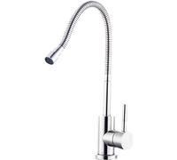 Robinet d'évier de cuisine en acier inoxydable Moderne Chrome Basin Single Lever Tap