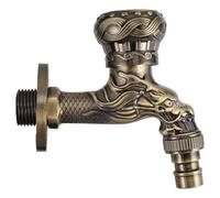 Robinet D'évier Rétro en Alliage de Zinc, Monocommande G1/2 | Finition Bronze Antique Café, Surface Lisse, Prise Confortable, Montage Mural, Style Ancien pour Vasque