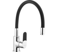 Robinet d'évier Yoga Noir avec bec flexible et aérateur économique BZ-32-L04