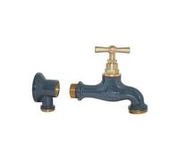 Boutte - Robinet d'extérieur et applique assortie en laiton ardoise G