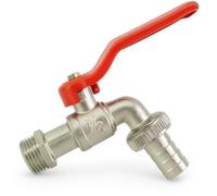 Robinet d'extérieur Unyqoos® de 12 pouces, en acier inoxydable renforcé, durable, avec un robinet à bille de qualité standard. Robinet de jardin robuste pour terrasse et arrosage, facile à installer