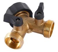 Robinet Double Machine a Laver, Répartiteur Raccord Robinet Tuyau d'Arrosage en Y 2 Voies pour Tuyaux d'Alimentation 3/4