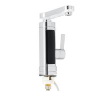 Robinet eau chaude instantanée 3000W 360° argenté, cuisine/salle de bain | Chauffage 3s, écran LED température précise, IPX4 étanche, sécurité, vanne céramique, buse éco-eau, montage facile, inox/ABS