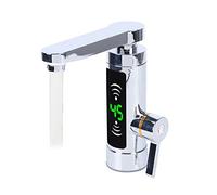 Robinet électrique 3 kW - Chauffage rapide - Robinet rotatif à 360° - Avec buse d'économie d'eau - Affichage numérique de la température de l'eau - Étanchéité IPX4 - Chauffe-eau électrique instantané