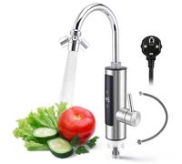 Robinet électrique à eau chaude avec chauffe-eau instantané, 3,4 kW, plage de température de 30 à 50 °C, rotatif à 360°
