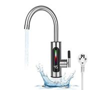 Robinet électrique avec chauffe-eau instantané 220V, Robinet de Chauffage Rotatif Instantané 3000W Avec Affichage LED, Rotatif à 360°, Robinet d'eau Chaude et Froide pour Cuisine, Salle de Bain