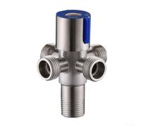 Robinet Équerre Acier Inoxydable 304 Vanne d'Arrêt G1/2" pour Lavabo Cuisine Salle de Bain Anti-Fuite 87mm(4 Holes)