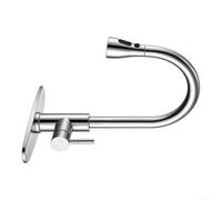 Robinet Évier Acier Inoxydable Haute Pivotant Robinet Évier Acier | 3 modes jet, pause, spray; acier inoxydable brossé, installation pour facile, compatible 1-3 trous