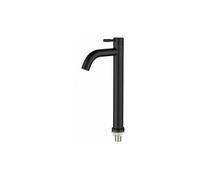 Robinet évier acier inoxydable une poignée - Design rétro élégant noir mat
