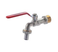 Robinet Exterieur 1/4 de tour mâle 20x27 - mâle 20x27 + raccord au nez Ø15 NOYON & THIEBAULT