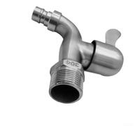 Robinet Extérieur 304 Anti-Éclaboussure 6 Pouces Robinet Extérieur(A) | Acier inoxydable 304, résistance pour usure, ouverture quart de tour, pour idéal lavoir, extérieur