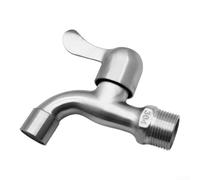 Robinet Extérieur 304 Anti-Éclaboussure 6 Pouces Robinet Extérieur(B) | Acier inoxydable 304, résistance pour usure, ouverture quart de tour, pour idéal lavoir, extérieur