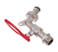 Robinet Extérieur n Alliage de Zinc, Modèle 1/2, Rouge, pour | Installation Murale, Réglage Simple et Usage Rapide, Raccord pour Tuyau, Résistant à L'usure