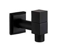 Robinet Exterieur Robinet de salle bains mural en laiton noir, robinet froid simple, for Machine à laver, toilettes, vadrouille, piscine, jardin extérieur(Color12)