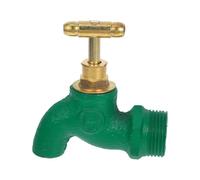 Robinet Extérieur Vert 3/4 Pouce en Cuivre et Fer, Usage Jardin | Montage Mural, Réglage Simple du Débit, Résistance à L'usure, pour Évier, Machine à Laver et Extérieur