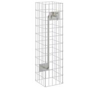 vidaXL Robinet Gabion en acier inoxydable Argenté 25x25x100 cm résistant aux intempéries