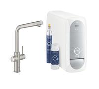 GROHE Mitigeur Grohe Blue Home 31454DC1 – bec L, filtration et gazéification – SuperSteel