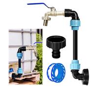 Robinet Ibc Col De Cygne De Cuve, Robinet Cuve 1000, 3/4 Pouces Adaptateur Ibc Avec Col De Cygne, Raccord Cuve Ibc Robinet Kit pour Réservoir D'eau De Pluie De 1000 L, Accessoires pour Tonneau De Plui