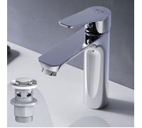 AM.PM robinet de salle de bains avec pop-up vanne de vidange pour lavabo robinet de salle de bains chromé robinet de lavabo avec vidage 1 1/4 pouce vanne en laiton d'écoulement