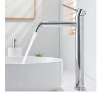 Robinet Lavabo Haut, Robinet Salle de Bain avec Bec rotatif à 360°, Robinet de Lavabo Monocommande Salle, Mitigeur pour lavabo à pos