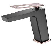 Robinet lavabo Imex Suède noir or rose BDC032-1NOR