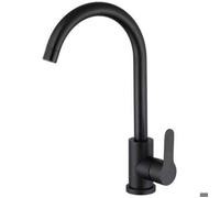 Robinet lavabo pivotant - PZCC - Pivotant à 360° - Aérateur amovible - Noir - Laiton haute qualité