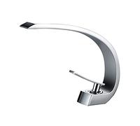 Robinet Lavabo Robinet Salle De Bain, Moderne Design Élégant Laiton Mitigeur Lavabo Eau Chaude Et Froide Disponible, Valve En Céramique, Chromé