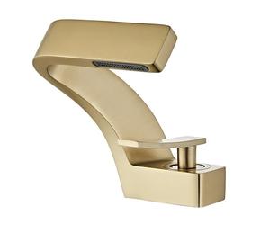 Robinet lavabo salle de bain Mitigeur de salle bain noir à fixation sur plage, mitigeur monotrou for lavabo et eau chaude/froide(Color-8)
