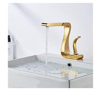 Robinet Lave Main, Bassin robinet doré salle de bain robinet robinet laiton lavabo robinet lavabo chaud et froid Robinet Nouveau moderne(Gold faucet)