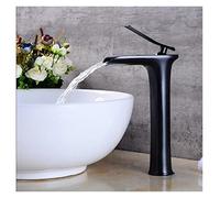 Robinet Lave Main, Robinet de lavabo Antique Robinet Robinet Robinet Robinet Robinet Robinet Simple Basin Mélangeur Tap Tap Tap Tap Antique Robinet En laiton Crane d'eau(Black tall)