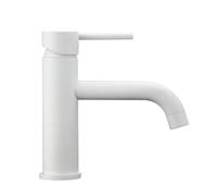 Robinet Lave Main Robinet de lavabo, mitigeur rond noir mat, blanc, cuivre brossé et or for petit(Color-1)
