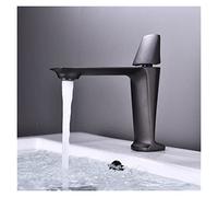 Robinet Lave Main, Robinets de lavabo noir robinet de salle de bain chaude et froide lavabo robinet robinet de robinet de robinet de toilette monté sur pont/gris mélangeur de couleur eau(Grey short)