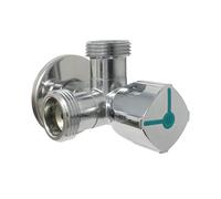 Robinet mal double 4 positions mâle/mâle 15X21/20X27 Réf.CQ4107