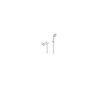 Robinet melangeur monotrou bain douche COSTA L Chrome et blanc