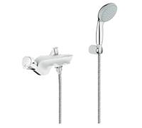 Robinet melangeur monotrou bain douche COSTA L Chrome et blanc Grohe