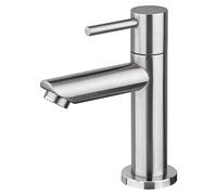 Robinet mélangeur pour lavabo, pour eau froide, en acier inoxydable, design compact