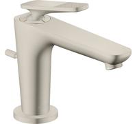Robinet mitige pour lavabo AXOR Citterio C, modèle 90, avec technologie CoolStart, pour lavabos et ensemble de bonde à coulisse - Design cubique, aspect acier inoxydable