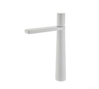 Robinet mitigeur à levier unique en acier inoxydable blanc chaud et froid pour salle de bain polyvalente pour configurations
