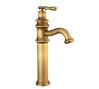 Robinet mitigeur Antique à poignée Unique, Robinet de Salle de Bains Vintage, Robinet de lavabo d'eau Chaude Froide, Un Trou pour Une décoration de Maison élégante