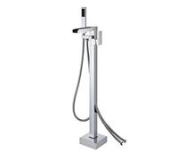 Robinet Mitigeur de Baignoire/Douche Cascade Moderne en Laiton Chromé à Poser sur Pied
