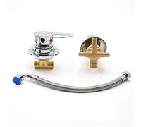 Robinet mitigeur de cabine de douche à fixation sans vis, 2 parties, robinet d'intubation ou de filetage 2/3/4/5 voies, cartouche en céramique, connecteur 30 cm, pour armoire de douche (3 sorties)
