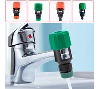 Robinet mitigeur d'eau chaude/froide pour lavabo de cuisine, salle de bains, robinet de Conversion en plastique, connecteur réutilisable, connexion rapide/Type de mamelon 1 pièce Orange Nipple Type