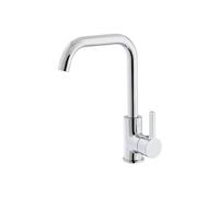Robinet mitigeur laiton chrome pour evier de cuisine bec haut butee economie eau