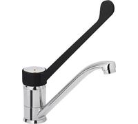 Robinet mitigeur monotrou Saro avec long levier pivotant, modèle Isabella