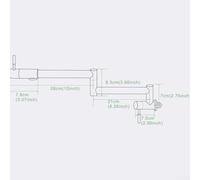 Robinet Mitigeur Pot Filler Laiton Mural Pliable | Laiton massif poli, montage mural, valve céramique fuite, pour idéal remplissage casseroles